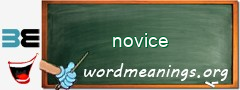 WordMeaning blackboard for novice